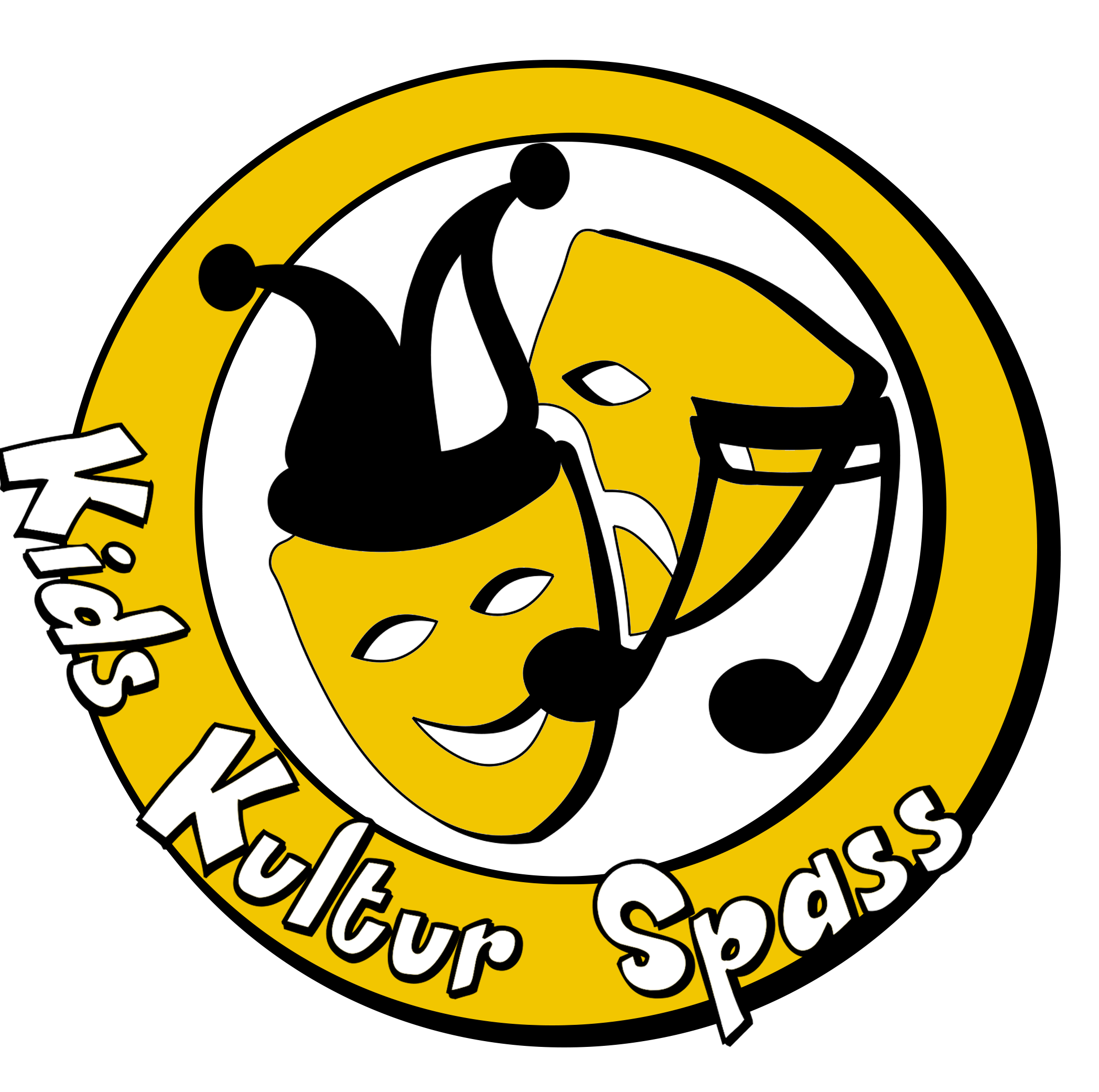 Das gelbe Logo von KidsKulturSpass
